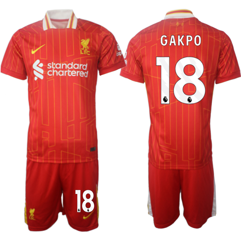 Men 2024-2025 Club Liverpool home red #18 Soccer Jersey->liverpool jersey->Soccer Club Jersey